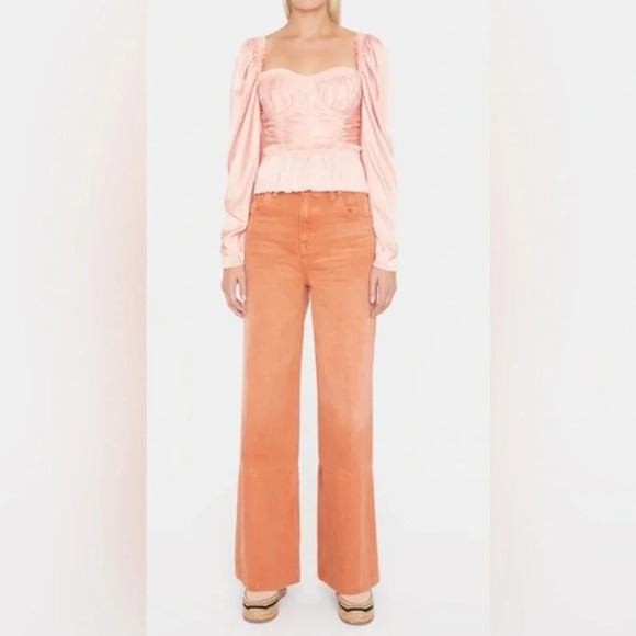 ! ULLA JOHNSON High-rise Wide Jeans In Carnelian Wash - Picture 1 of 4
